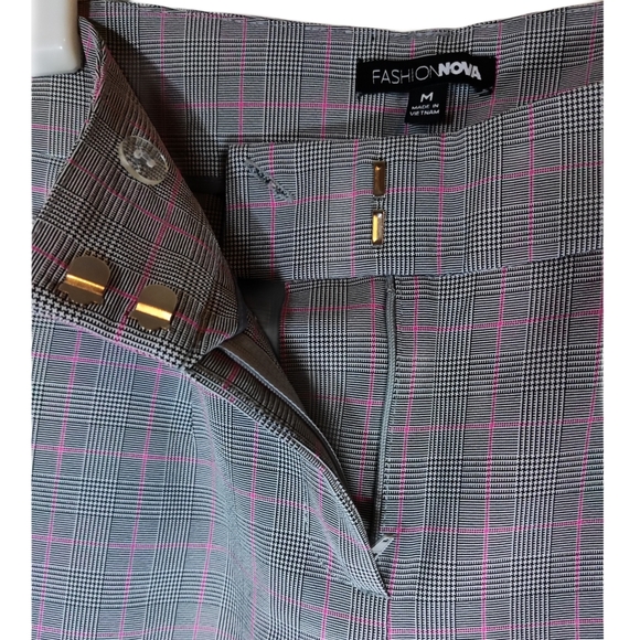 Fashion Nova Tasha Plaid Dressy High Rise Pants - Picture 5 of 6